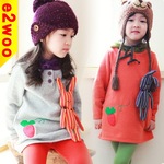 【反季清倉】兔子玩具絨布衛(wèi)衣 女童款童裝保暖外套 品牌童裝批發(fā)