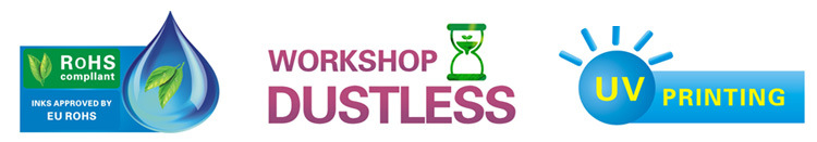 特色經(jīng)營(yíng)標(biāo)志ROHS和DUSTLESS