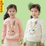 【衣童王】秋款女童長袖外套 超萌兔子蝴蝶結純棉衛(wèi)衣長袖衫 童裝