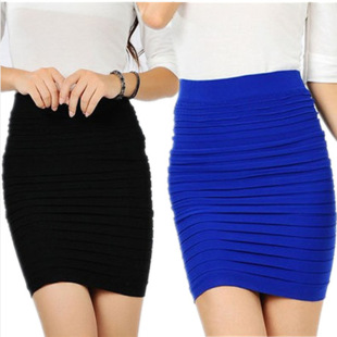 2014春夏秋三季可穿半身裙 褶皺A字包臀性感短裙 女式一字裙批發(fā)
