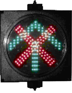 1-200型-13-車道紅叉綠箭二合一1V