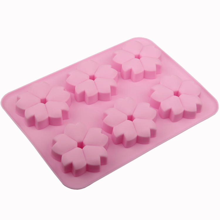 6pc櫻花形甜甜圈硅膠蛋糕模1