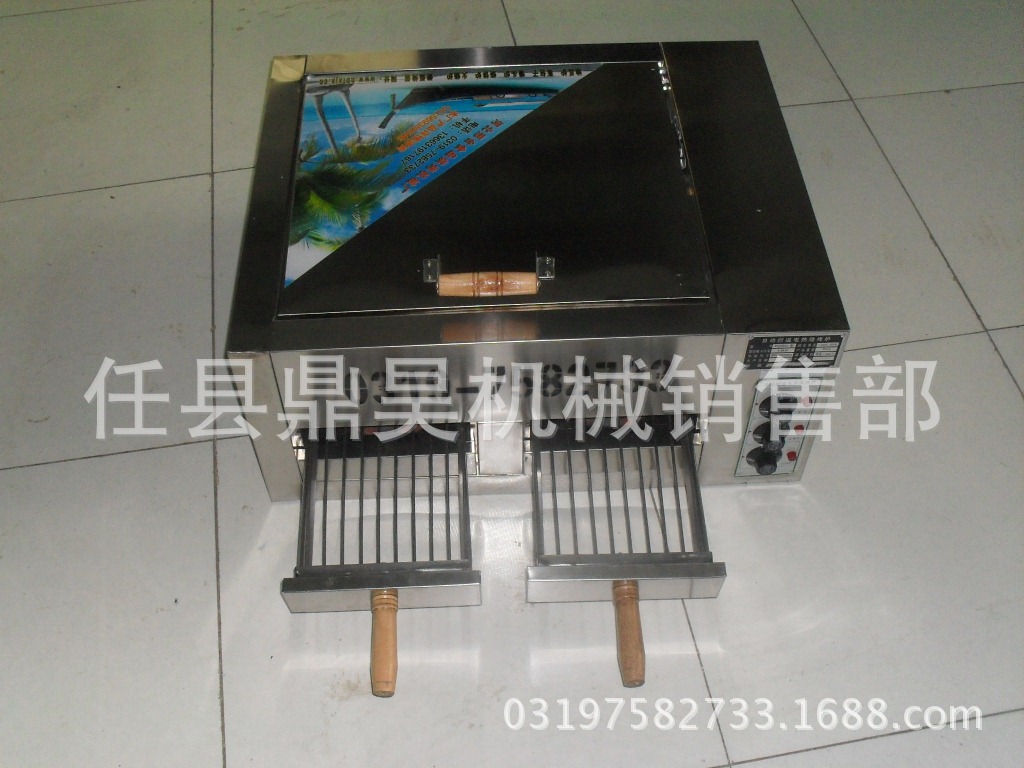 鼎昊牌雙抽屜電熱火燒爐（不銹鋼材質(zhì)）