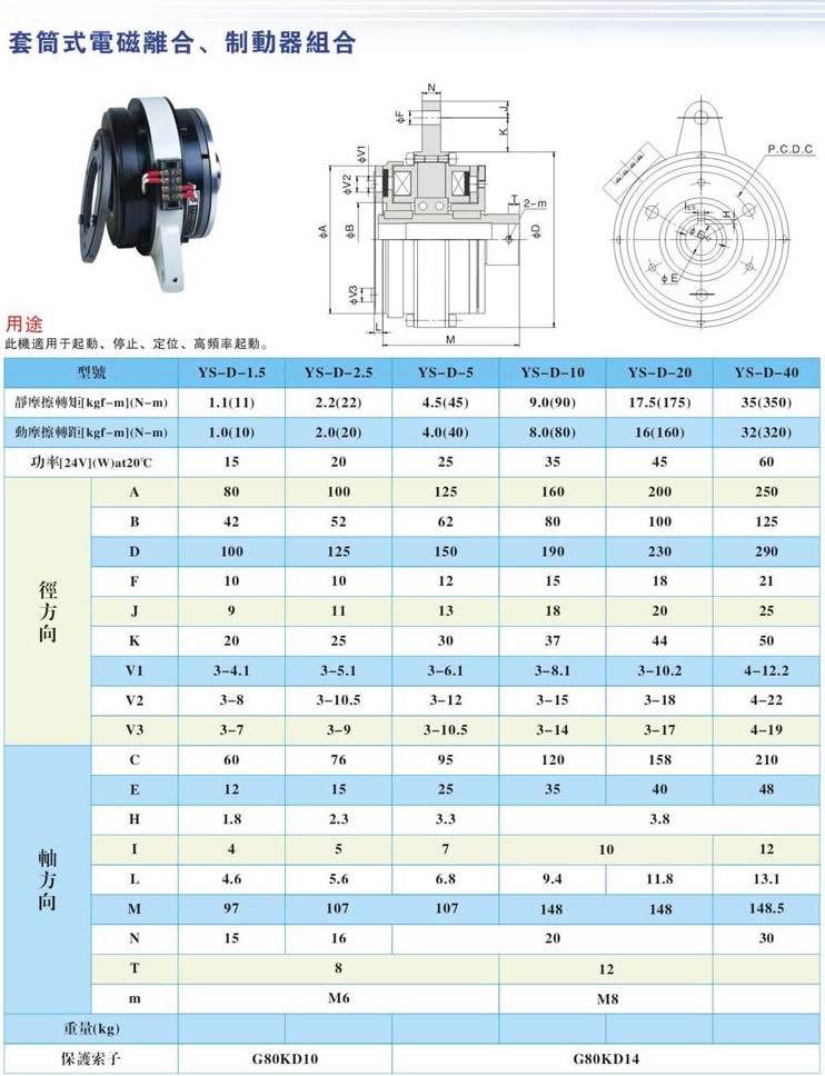 套筒式電磁離合器制動(dòng)器組合